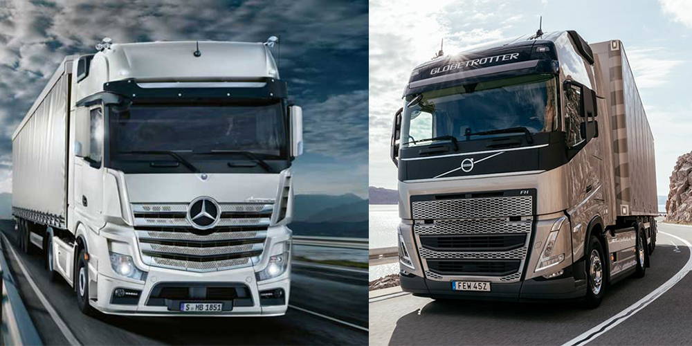 Mercedes-Benz y Volvo